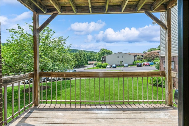 255 Country Club Ln, Pomona, NY 10970 - wooden deck with a lawn
