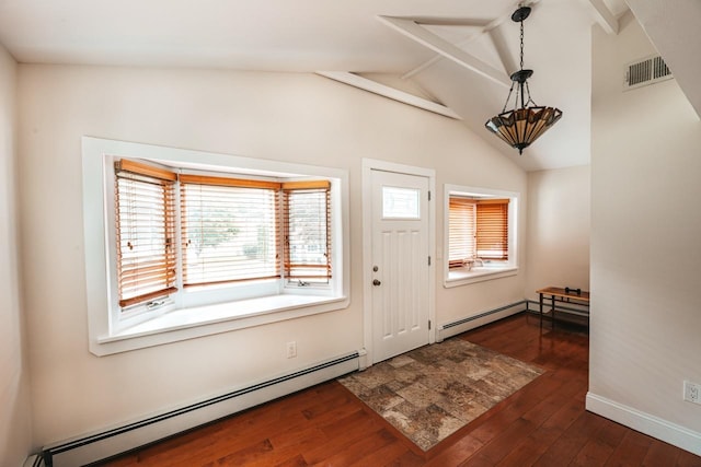 19 Harper Ave, Montrose, NY 10548 - entryway featuring a baseboard radiator, healthy amount of natural light, and dark wood finished floors
