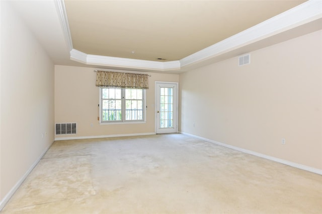 30 N De Baun Ave N Unit 208, Suffern, NY 10901 - unfurnished room featuring crown molding, a raised ceiling, and light colored carpet