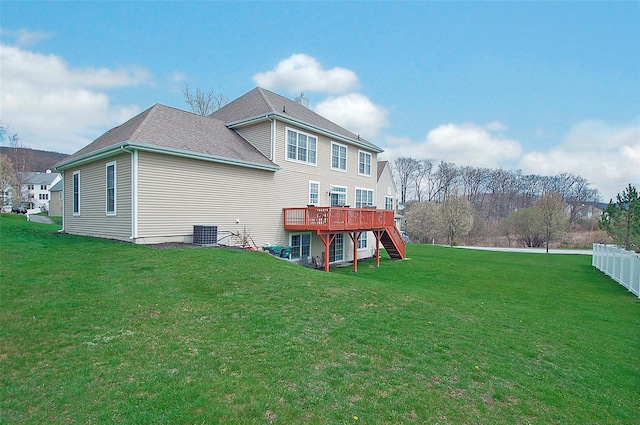 3 Moorefield Cir, Highland Mills, NY 10930 - rear view of house featuring stairway and a deck