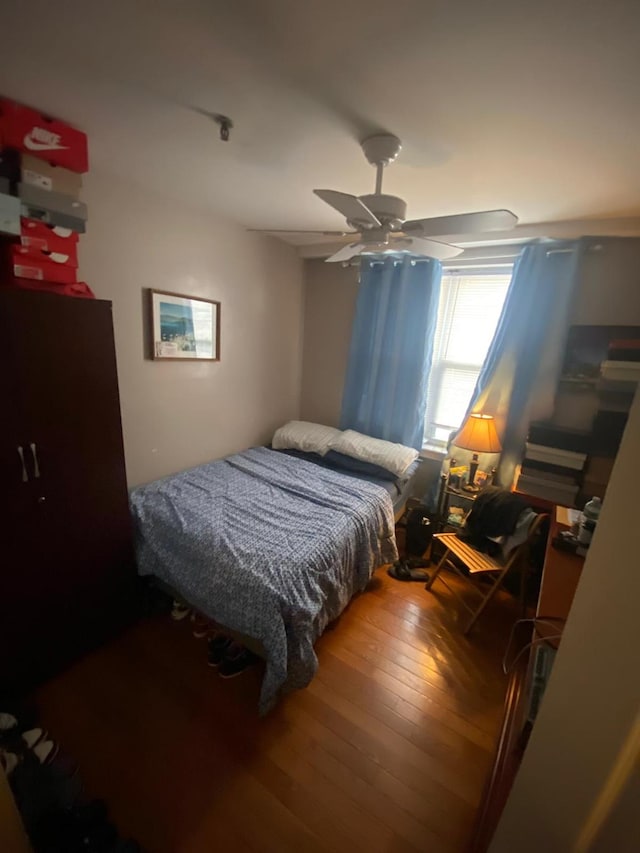 1459 Rosedale Ave, Bronx, NY 10460 - bedroom featuring wood-type flooring and ceiling fan