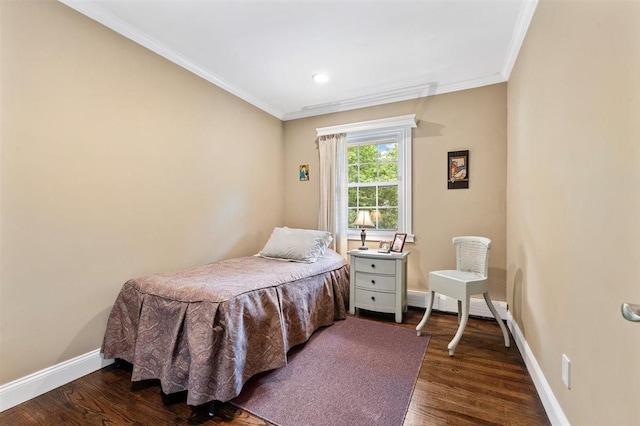 19 Salisbury Dr N, East Northport, NY 11731 - bedroom featuring ornamental molding, dark wood-style flooring, and recessed lighting