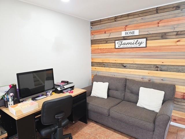 7 Shady Ln Unit 1, Central Islip, NY 11722 - office area with wooden walls and recessed lighting