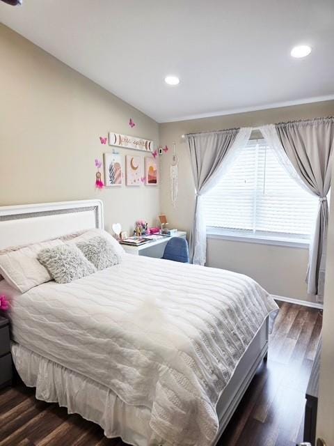 7 Shady Ln Unit 1, Central Islip, NY 11722 - bedroom featuring dark wood-style flooring and recessed lighting