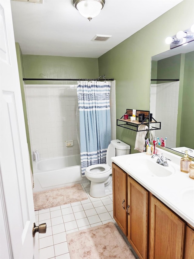 7 Shady Ln Unit 1, Central Islip, NY 11722 - full bath with shower / tub combo with curtain, double vanity, and tile patterned floors