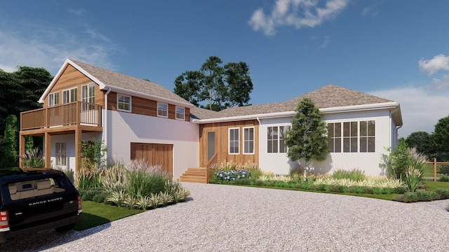 20210 Soundview Ave, Southold, NY 11971 - view of front of house with brick siding and a balcony