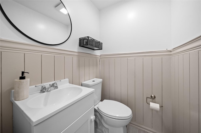 3234 204th St, Bayside, NY 11361 - bathroom with vanity and wainscoting