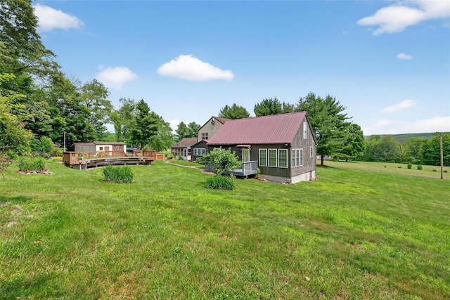 4 Debbie Ct, Chester, NY 10918 - view of green lawn with a deck