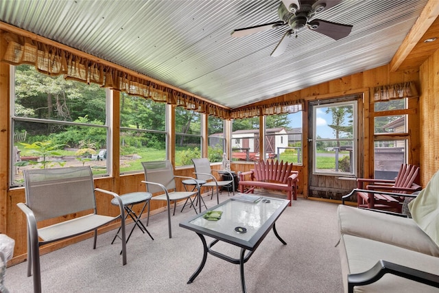 4 Debbie Ct, Chester, NY 10918 - sunroom featuring vaulted ceiling and a ceiling fan