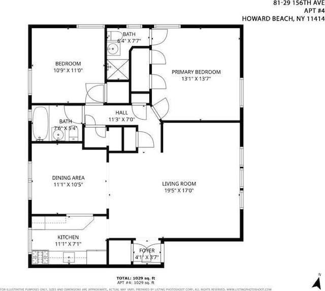 81-29 156th Ave Unit 4, Howard Beach, NY 11414 - view of floor plan / room layout