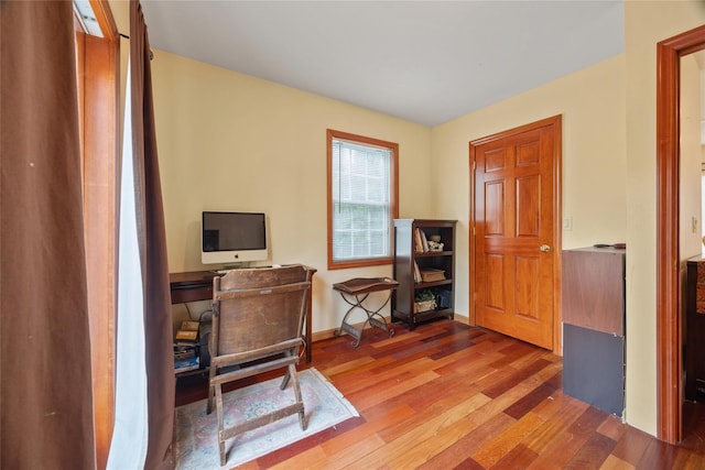 65 Netherwood Dr, Albertson, NY 11507 - home office featuring wood finished floors and baseboards