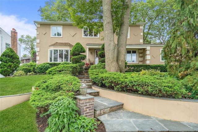 30 Frankie Ln, Old Bethpage, NY 11804 - view of front of home with stucco siding