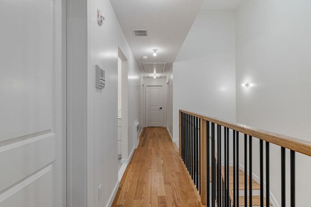 17 Union Rd Unit 208, Spring Valley, NY 10977 - hallway featuring attic access and light wood finished floors