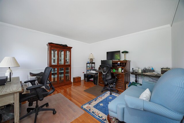 4 Tower Rd, Hopewell Junction, NY 12533 - office area featuring ornamental molding and wood finished floors
