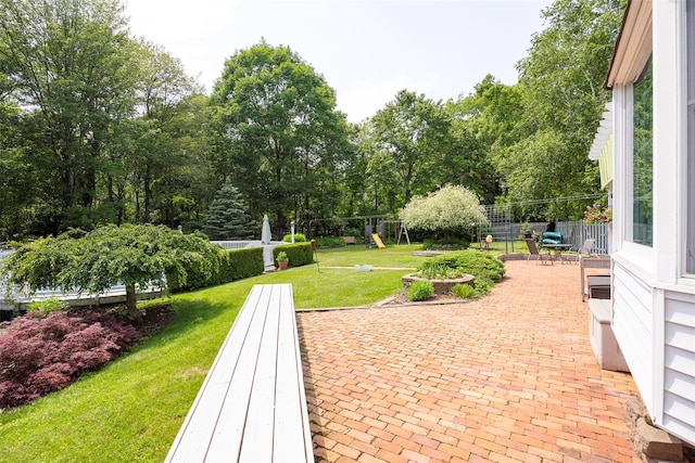4 Tower Rd, Hopewell Junction, NY 12533 - view of patio / terrace with a playground and view of scattered trees