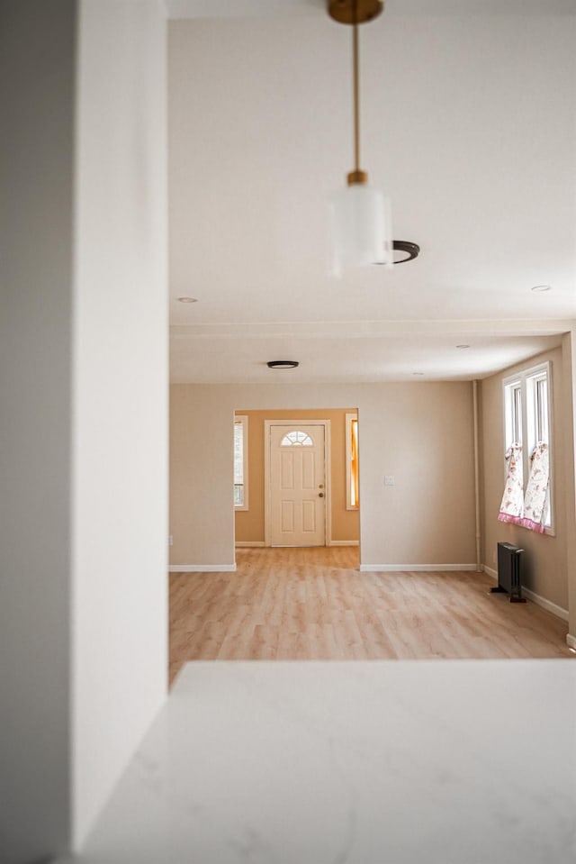 8620 130th St, Richmond Hill, NY 11418 - entryway featuring plenty of natural light, wood finished floors, and radiator heating unit