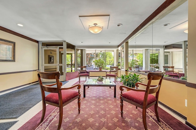 98 Dehaven Dr Unit 1F, Yonkers, NY 10703 - sunroom with carpet and baseboards