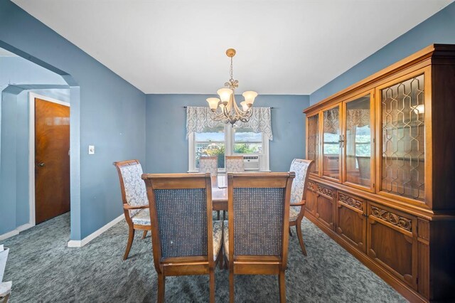 94 Shaw Ave, Valley Stream, NY 11580 - dining room with carpet and a chandelier