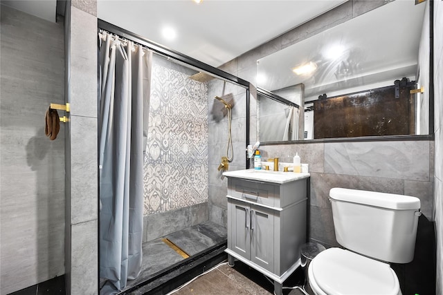 62 Buchanan Pl, Bronx, NY 10453 - full bath featuring a stall shower, vanity, and tile walls