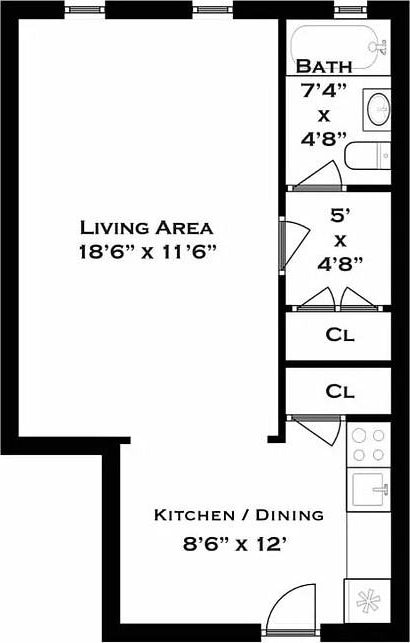 83-83 118th St Unit 6L, Kew Gardens, NY 11415 - view of room layout