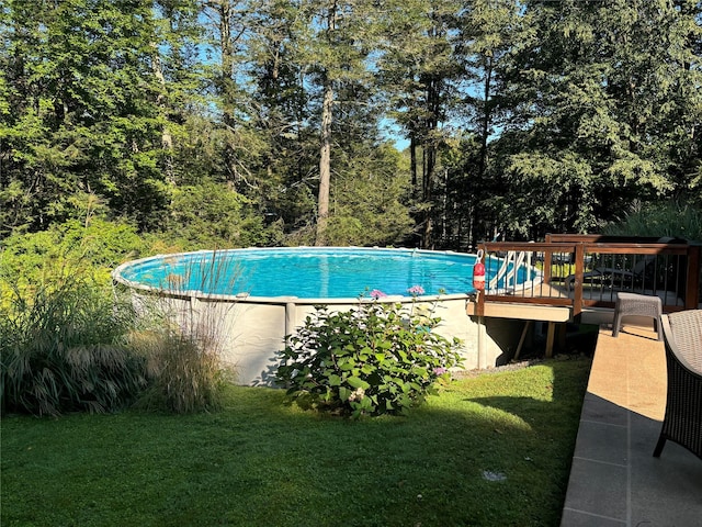 497 Myers Rd, Neversink, NY 12765 - outdoor pool with a yard and view of scattered trees