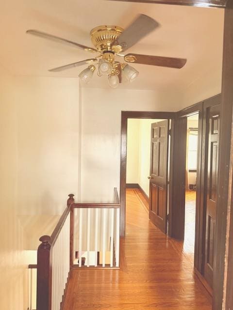 11467 202nd St, Saint Albans, NY 11412 - hallway with an upstairs landing and wood finished floors