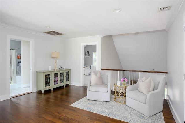 7 Long View Dr, Wading River, NY 11792 - living area featuring ornamental molding, wood finished floors, and recessed lighting