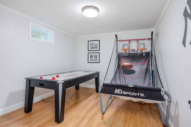 7 Long View Dr, Wading River, NY 11792 - game room featuring wood finished floors and crown molding