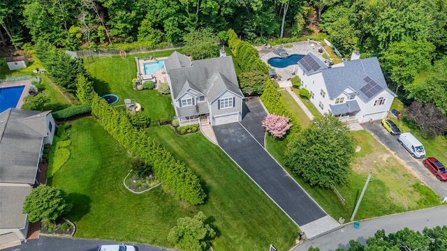 7 Long View Dr, Wading River, NY 11792 - aerial view of a pool area