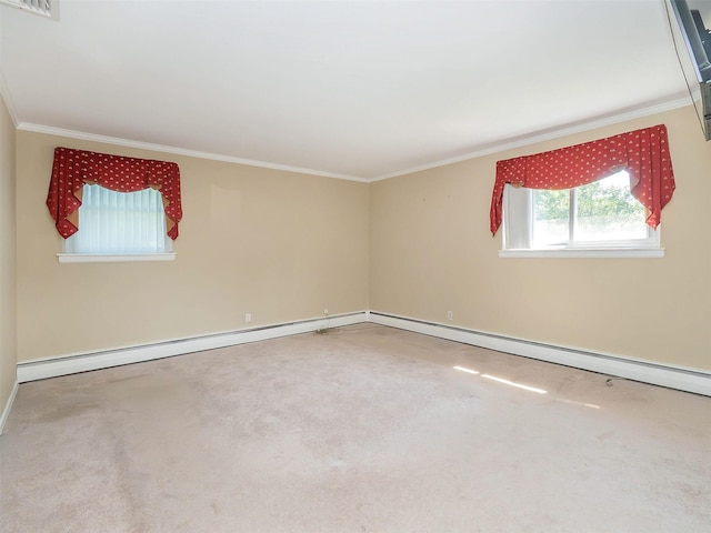 1 Barry Dr, Glen Cove, NY 11542 - unfurnished room featuring ornamental molding and carpet floors