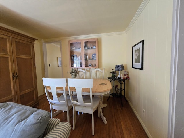 248 Pound Ridge Rd, Bedford, NY 10506 - dining space with dark wood-type flooring and baseboards
