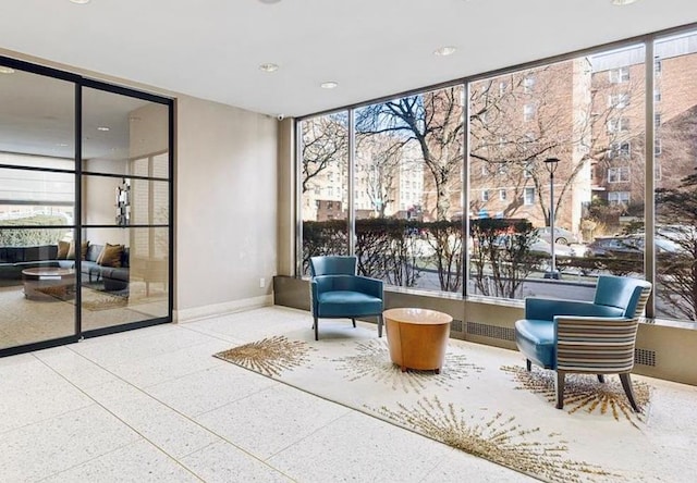 66-36 Yellowstone Blvd Unit 4F, Forest Hills, NY 11375 - common area featuring floor to ceiling windows