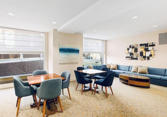 66-36 Yellowstone Blvd Unit 4F, Forest Hills, NY 11375 - carpeted living area featuring recessed lighting