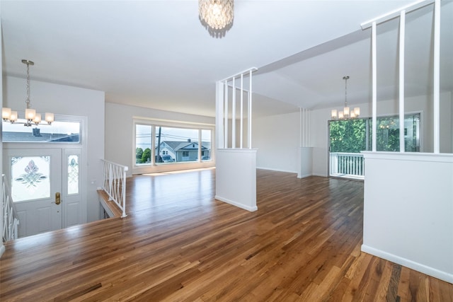 108 Kensington Oval, New Rochelle, NY 10805 - foyer featuring a chandelier and wood finished floors