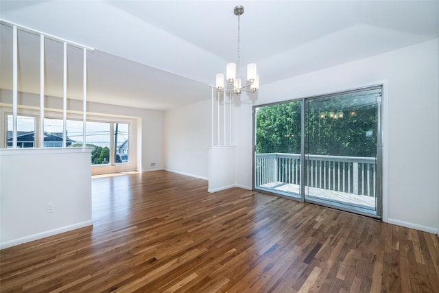 108 Kensington Oval, New Rochelle, NY 10805 - spare room with wood finished floors and a chandelier