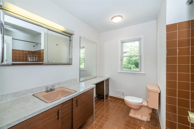 108 Kensington Oval, New Rochelle, NY 10805 - full bathroom featuring vanity, tile patterned floors, and a shower