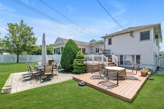 1182 Adrienne Ln, Seaford, NY 11783 - view of patio / terrace with a wooden deck