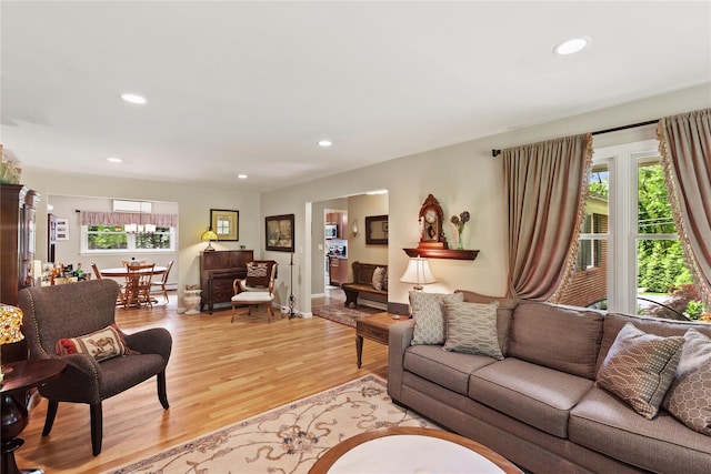 1 Hawthorne Ct, North Salem, NY 10560 - living room featuring plenty of natural light, light wood finished floors, and recessed lighting
