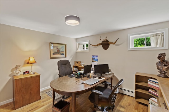 1 Hawthorne Ct, North Salem, NY 10560 - office featuring baseboard heating and wood finished floors