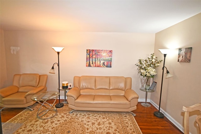 221 Middle Neck Rd Unit I-3, Great Neck, NY 11021 - living room with dark wood-type flooring and baseboards