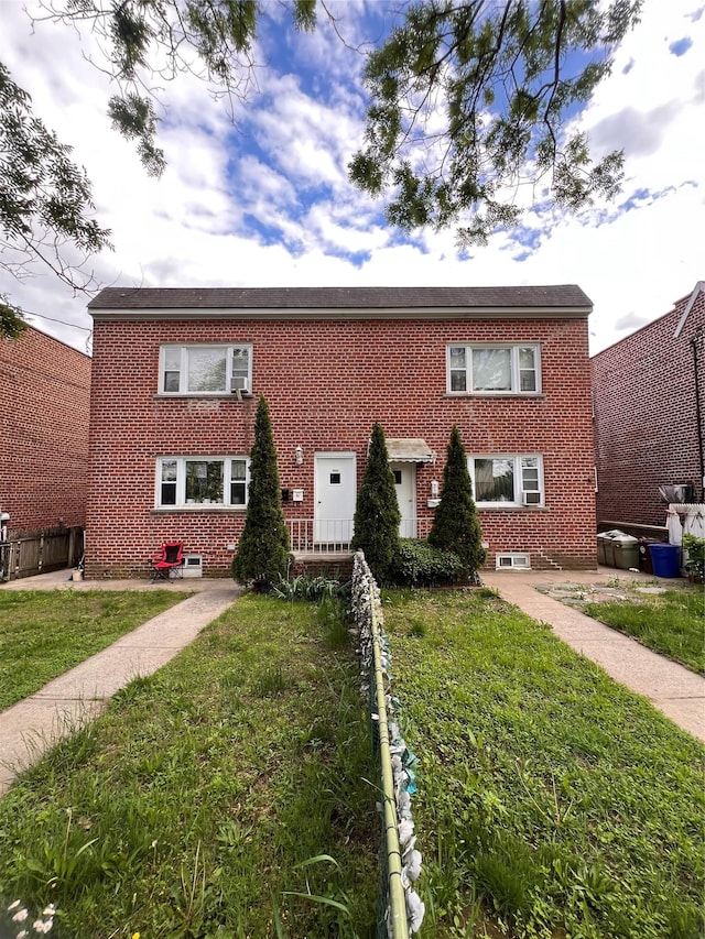 2832 Harding Ave, Bronx, NY 10465 - view of front of home featuring brick siding and a front lawn