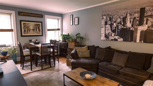 445 Gramatan Ave Unit Hc2, Mount Vernon, NY 10552 - living area with ornamental molding and wood finished floors