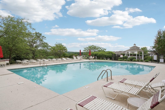 2602 Hawthorn Way, New Windsor, NY 12553 - community pool with a gazebo and a patio area