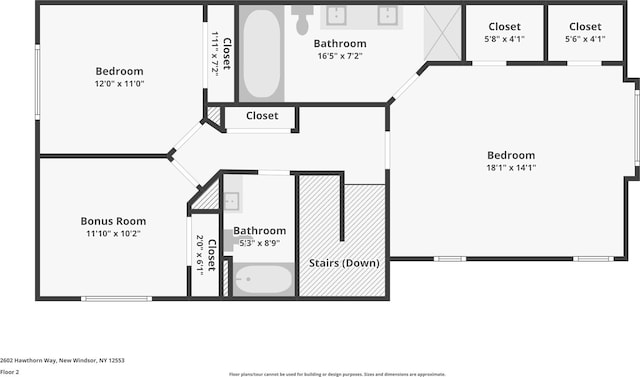 2602 Hawthorn Way, New Windsor, NY 12553 - view of home floor plan