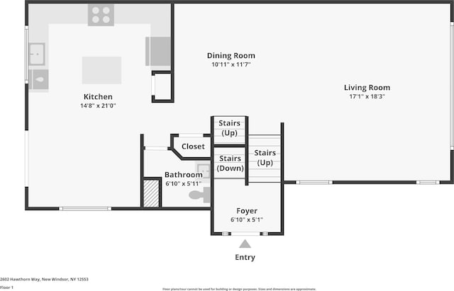 2602 Hawthorn Way, New Windsor, NY 12553 - view of property floor plan
