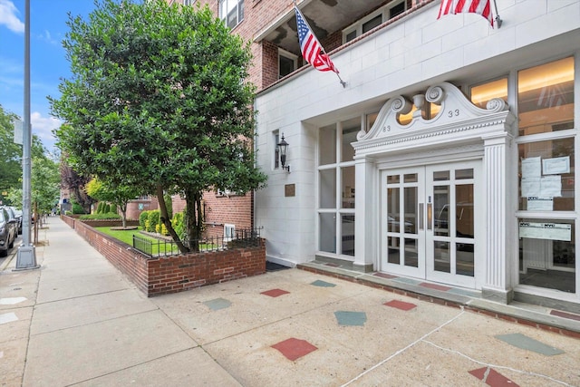 83-33 Austin St Unit 2C, Kew Gardens, NY 11415 - entrance to property featuring french doors and brick siding