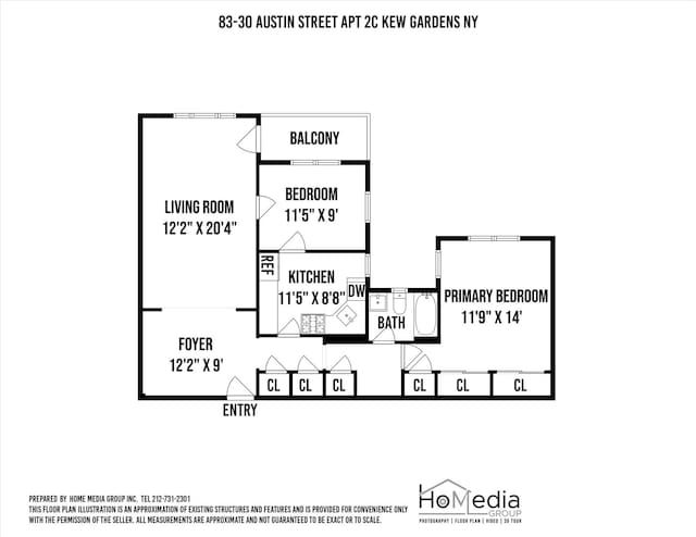 83-33 Austin St Unit 2C, Kew Gardens, NY 11415 - view of room layout