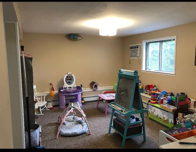 3 Malmac Ct, West Islip, NY 11795 - rec room featuring carpet flooring and a wall mounted AC