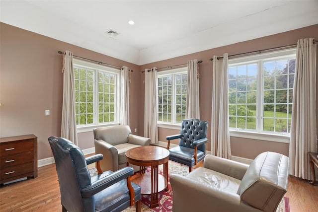 3747 Purchase St, Purchase, NY 10577 - sitting room featuring light wood-style flooring and plenty of natural light