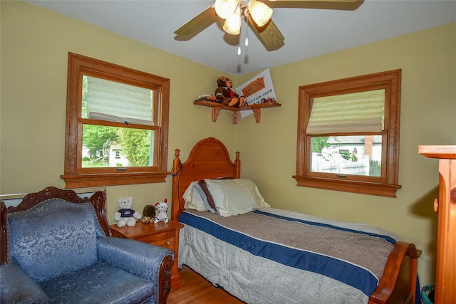 805 Canal Rd, Mount Sinai, NY 11766 - bedroom with wood finished floors and ceiling fan